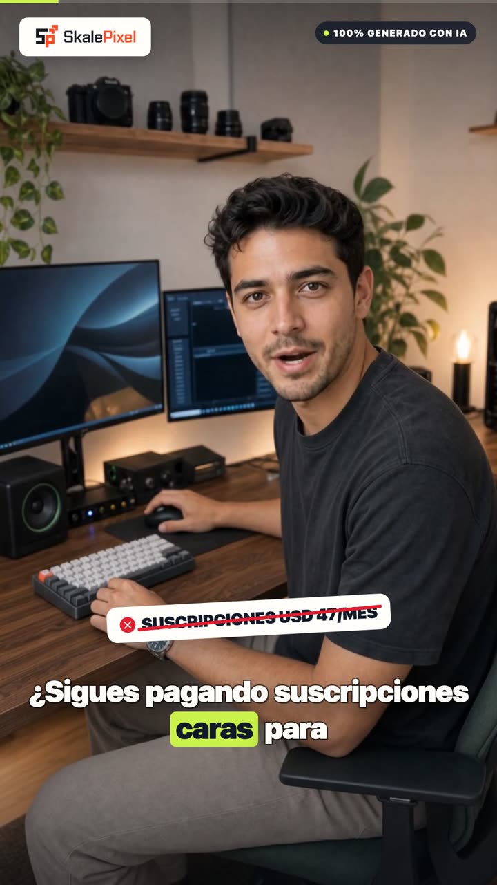 Fotograma de un anuncio UGC vertical producido con inteligencia artificial